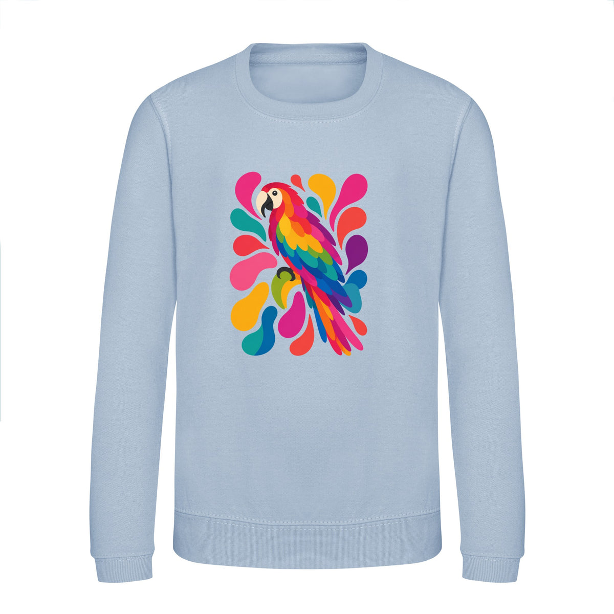Tropical Burst Kids' Sweatshirt - Freeform Fauna Sky Blue colour variant image