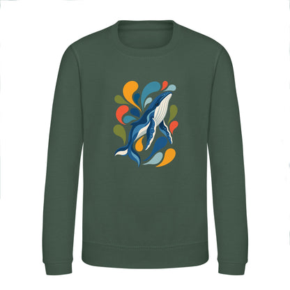 Ocean Song Kids' Sweatshirt - Freeform Fauna Bottle Green colour variant image