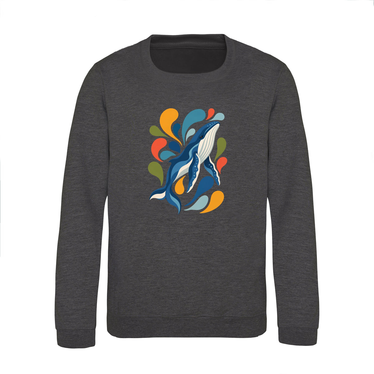 Ocean Song Kids' Sweatshirt - Freeform Fauna Charcoal colour variant image