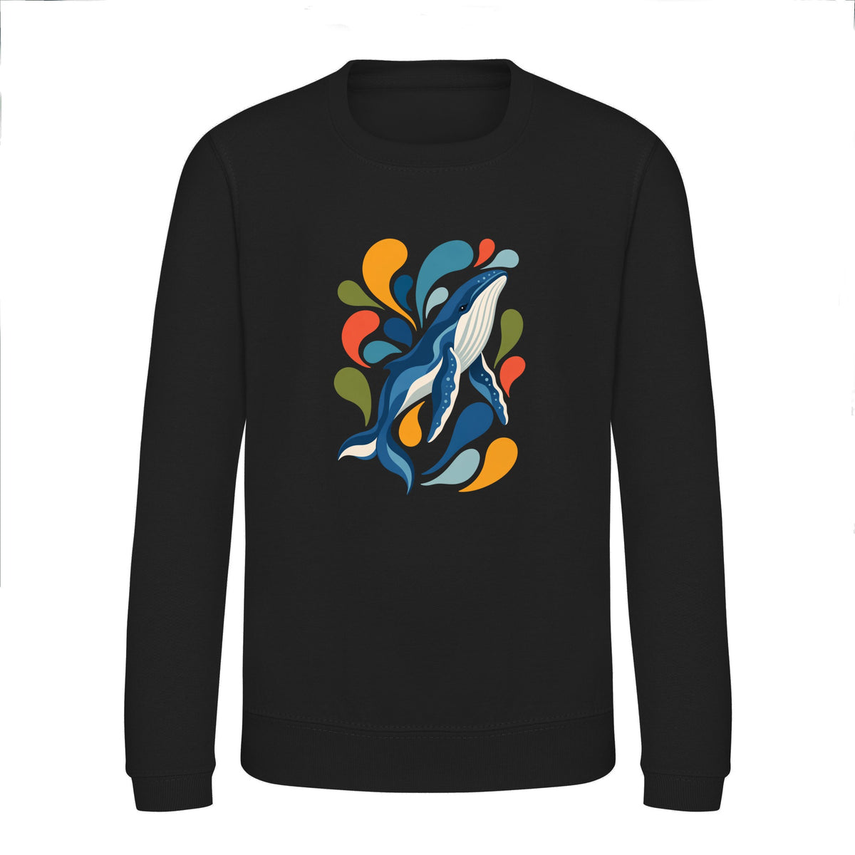 Ocean Song Kids' Sweatshirt - Freeform Fauna Deep Black colour variant image