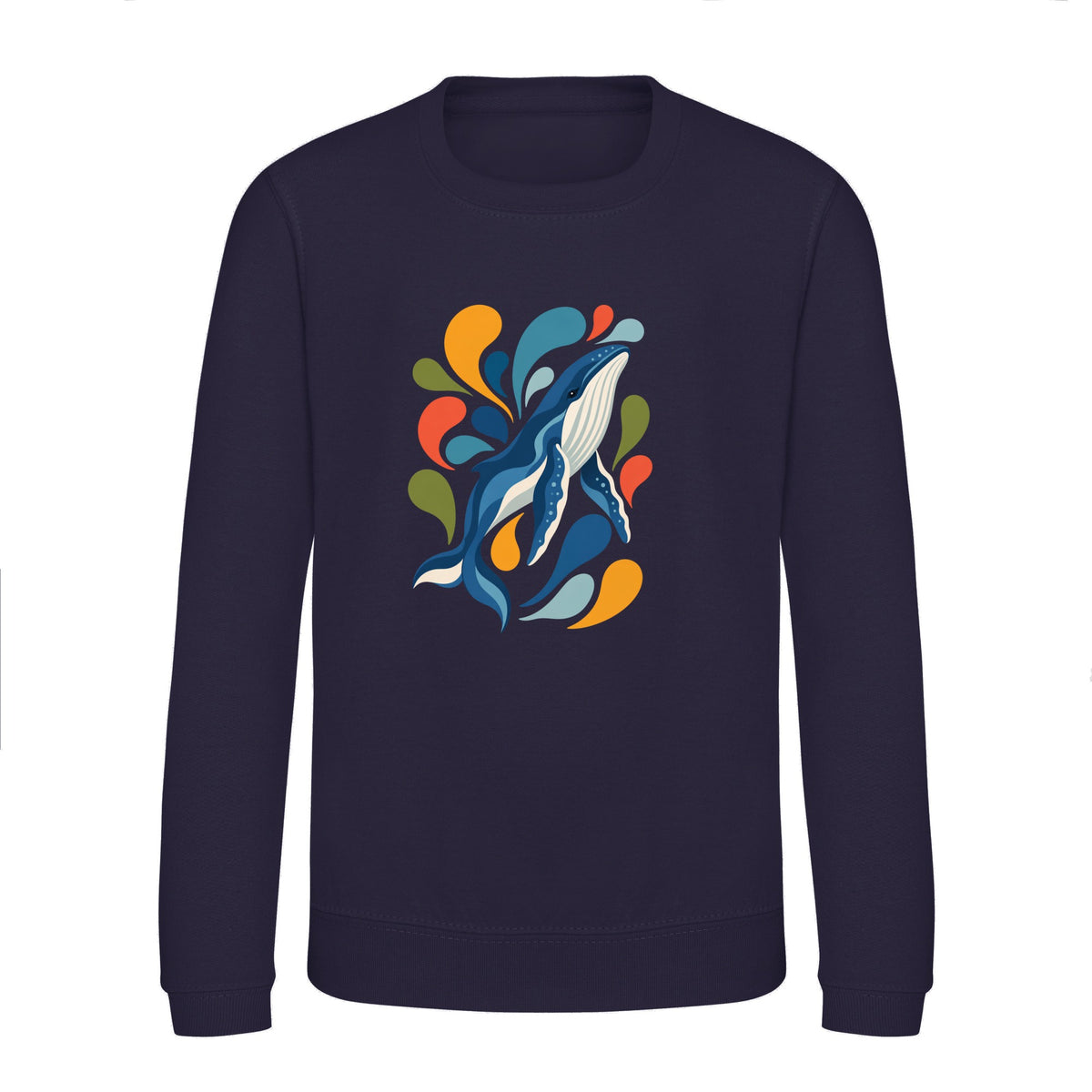 Ocean Song Kids' Sweatshirt - Freeform Fauna French Navy colour variant image