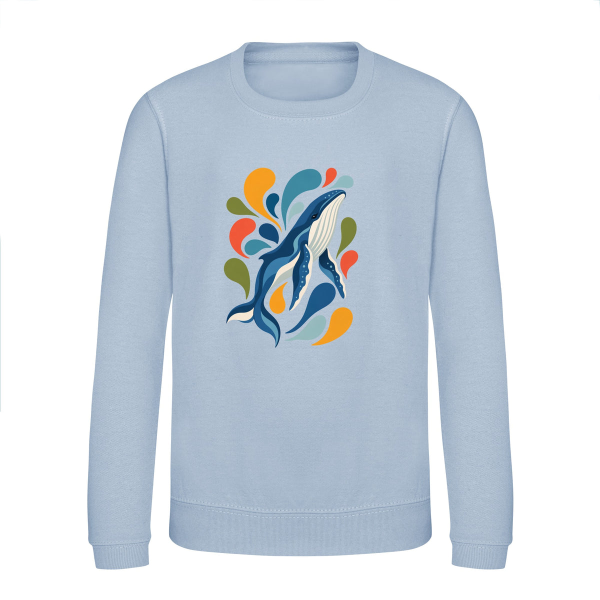 Ocean Song Kids' Sweatshirt - Freeform Fauna Sky Blue colour variant image