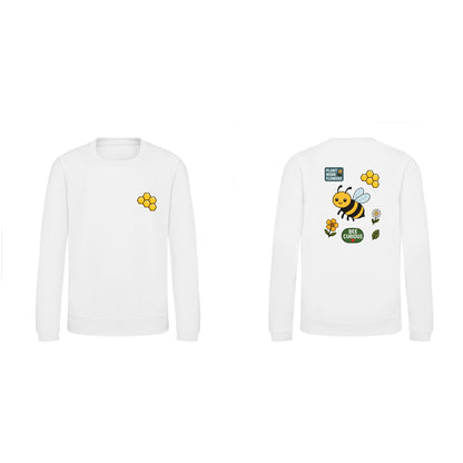 Bee Curious Kids' Sweatshirt - Badges of the Wild Arctic White colour variant image