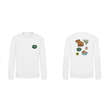 Capybara Chill Club Kids' Sweatshirt - Badges of the Wild Arctic White colour variant image