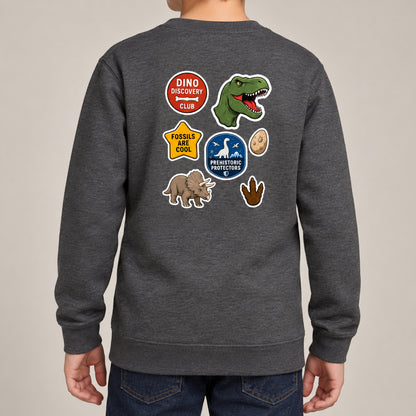 Dino Discovery Club Kids' Sweatshirt - Badges of the Wild lead image
