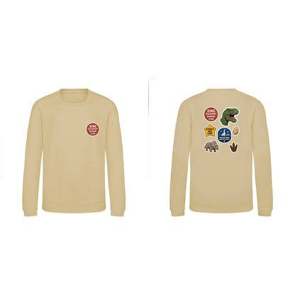 Dino Discovery Club Kids' Sweatshirt - Badges of the Wild Desert Sand colour variant image