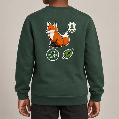 Keep Nature Wild Kids' Sweatshirt - Badges of the Wild lead image