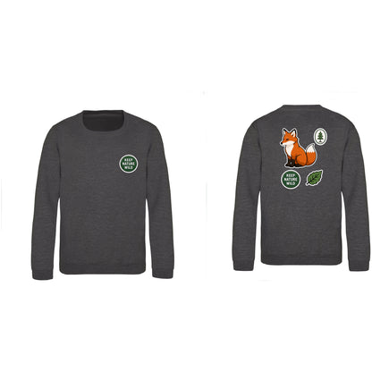Keep Nature Wild Kids' Sweatshirt - Badges of the Wild Charcoal colour variant image