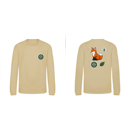 Keep Nature Wild Kids' Sweatshirt - Badges of the Wild Desert Sand colour variant image