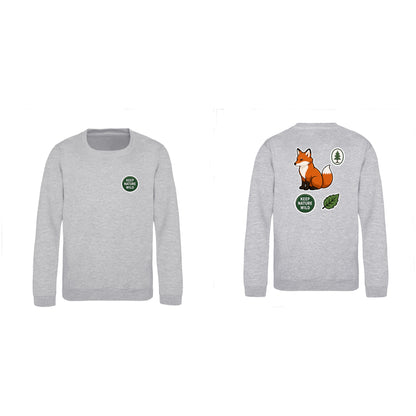 Keep Nature Wild Kids' Sweatshirt - Badges of the Wild Heather Grey colour variant image