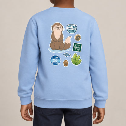 Otter Spotter Club Kids' Sweatshirt - Badges of the Wild lead image