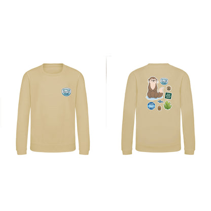 Otter Spotter Club Kids' Sweatshirt - Badges of the Wild Desert Sand colour variant image