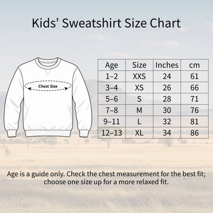 Otter Spotter Club Kids' Sweatshirt - Badges of the Wild semantic size guide