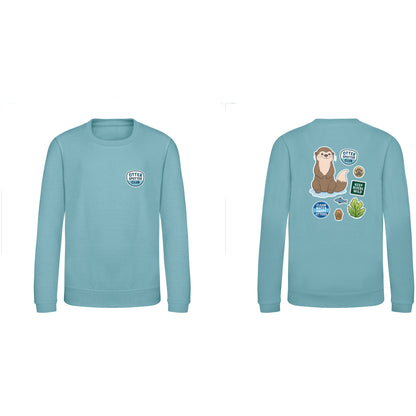 Otter Spotter Club Kids' Sweatshirt - Badges of the Wild Seafoam colour variant image