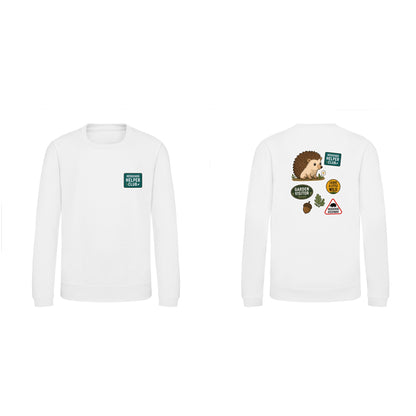 Hedgehog Helper Club Kids' Sweatshirt - Badges of the Wild Arctic White colour variant image