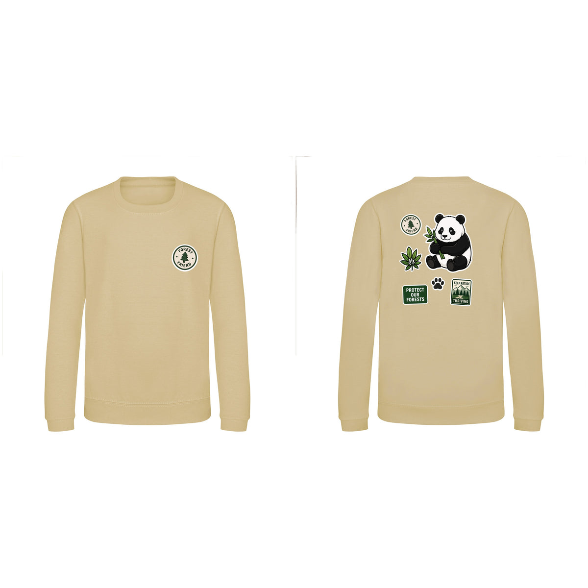 Forest Protector Kids' Sweatshirt - Badges of the Wild Desert Sand colour variant image