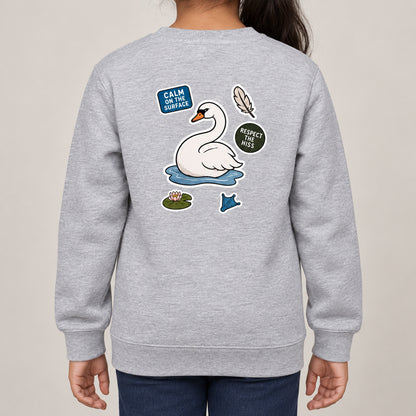 Calm on the Surface Kids' Sweatshirt - Badges of the Wild lead image