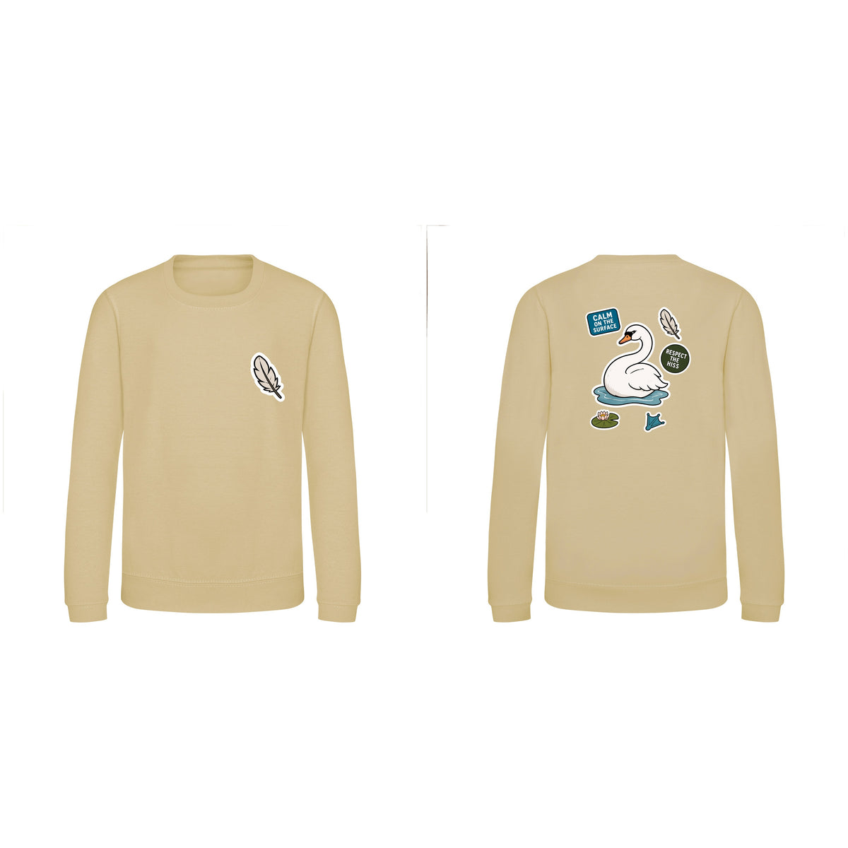 Calm on the Surface Kids' Sweatshirt - Badges of the Wild Desert Sand colour variant image