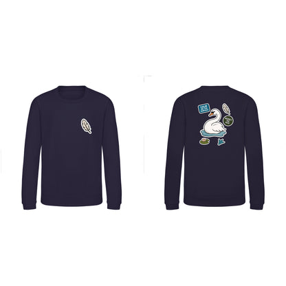 Calm on the Surface Kids' Sweatshirt - Badges of the Wild French Navy colour variant image