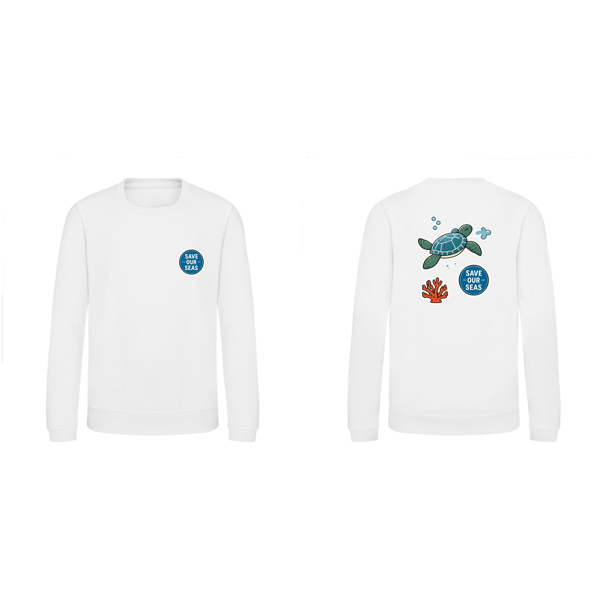 Save Our Seas Kids' Sweatshirt - Badges of the Wild Arctic White colour variant image