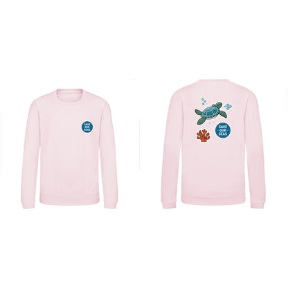 Save Our Seas Kids' Sweatshirt - Badges of the Wild Baby Pink colour variant image