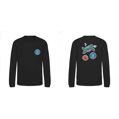 Save Our Seas Kids' Sweatshirt - Badges of the Wild Deep Black colour variant image