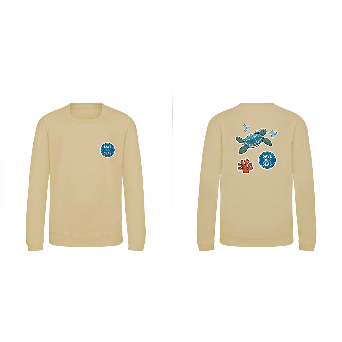 Save Our Seas Kids' Sweatshirt - Badges of the Wild Desert Sand colour variant image