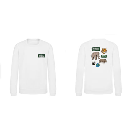 Wildlife Warriors Kids' Sweatshirt - Badges of the Wild Arctic White colour variant image