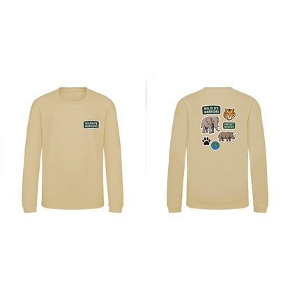 Wildlife Warriors Kids' Sweatshirt - Badges of the Wild Desert Sand colour variant image