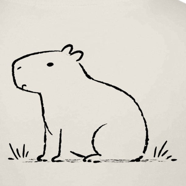 Calm Capybara Kids' T-shirt - Wild Lines gallery image 2