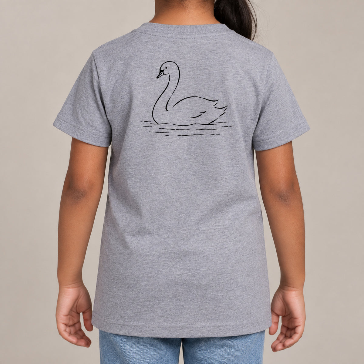 Gliding Swan Kids' T-shirt - Wild Lines lead image