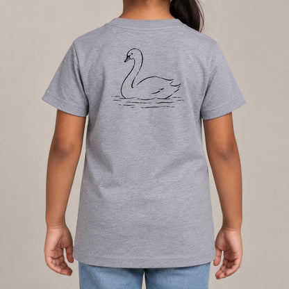Gliding Swan Kids' T-shirt - Wild Lines lead image