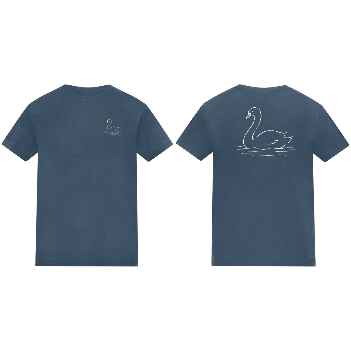 Gliding Swan Kids' T-shirt - Wild Lines Airforce Blue colour variant image