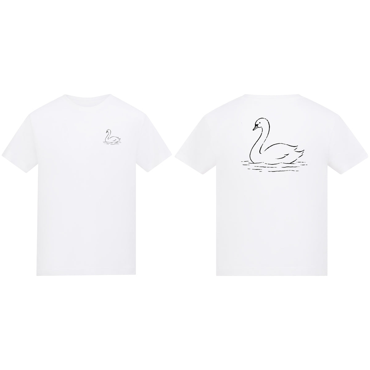 Gliding Swan Kids' T-shirt - Wild Lines Arctic White colour variant image