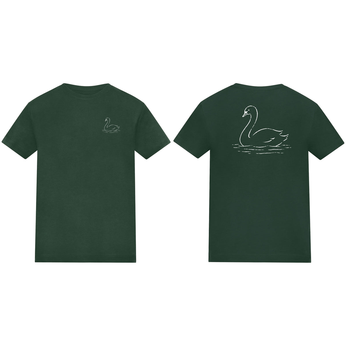 Gliding Swan Kids' T-shirt - Wild Lines Bottle Green colour variant image