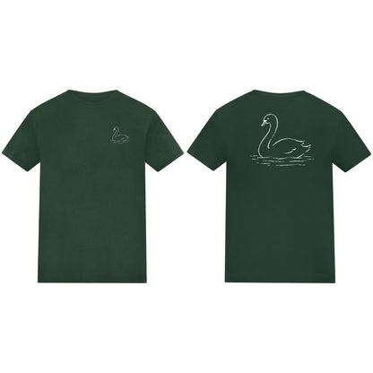 Gliding Swan Kids' T-shirt - Wild Lines Bottle Green colour variant image