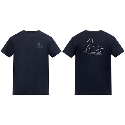 Gliding Swan Kids' T-shirt - Wild Lines French Navy colour variant image