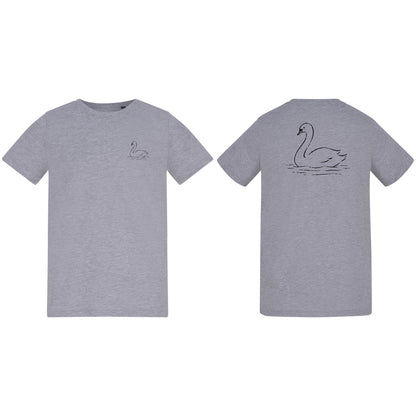 Gliding Swan Kids' T-shirt - Wild Lines Heather Grey colour variant image