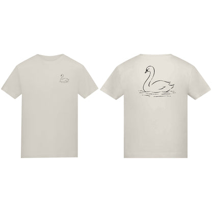 Gliding Swan Kids' T-shirt - Wild Lines Natural Stone colour variant image