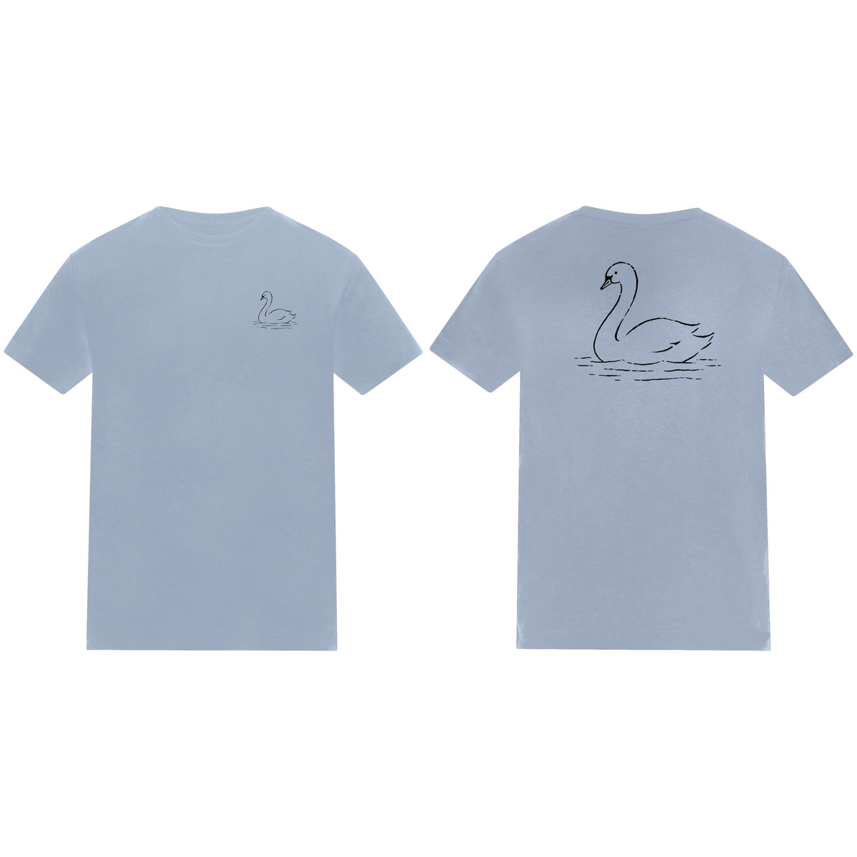 Gliding Swan Kids' T-shirt - Wild Lines Sky Blue colour variant image