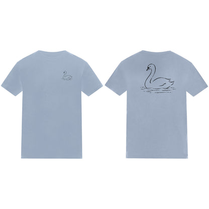 Gliding Swan Kids' T-shirt - Wild Lines Sky Blue colour variant image