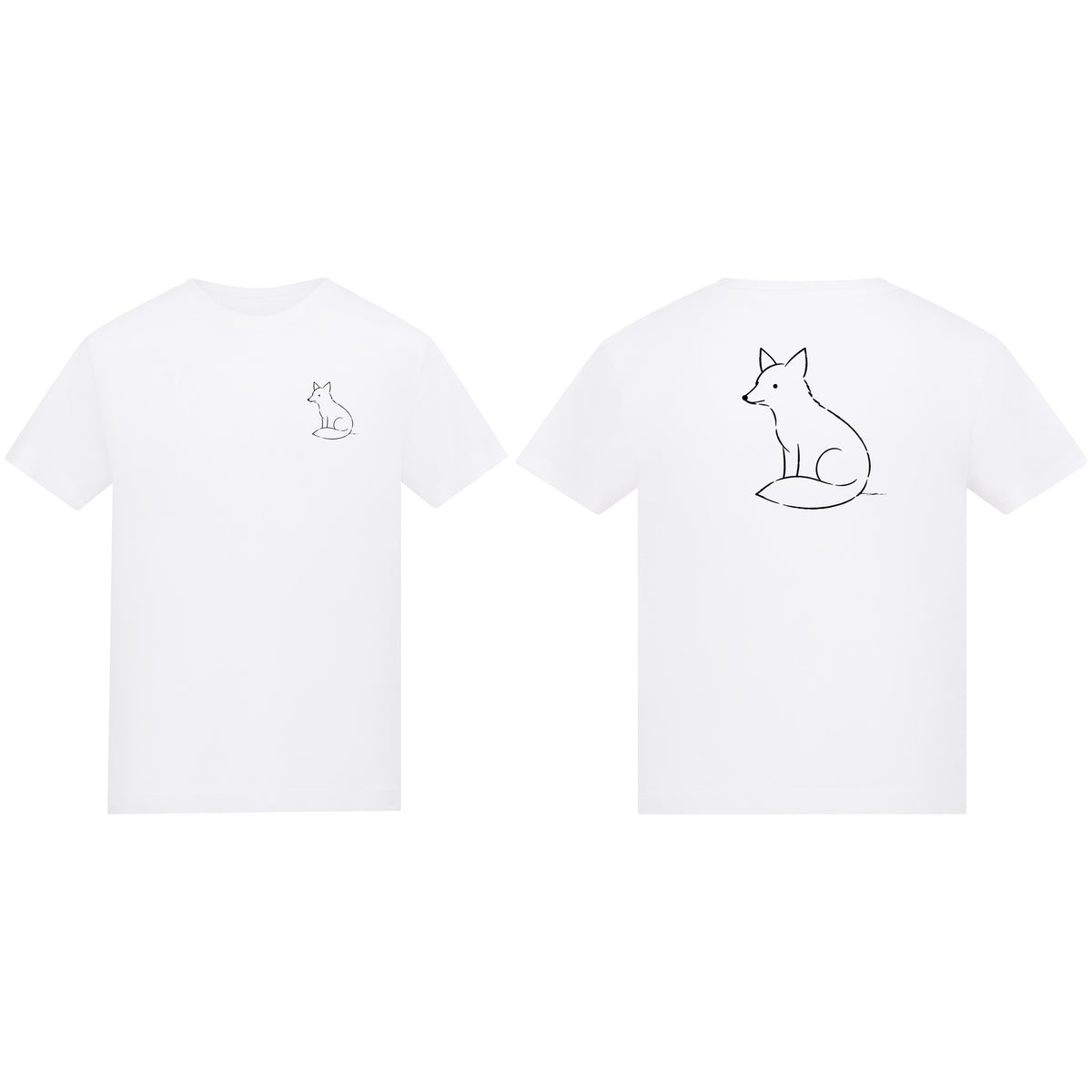 Poised Fox Kids' T-shirt - Wild Lines Arctic White colour variant image