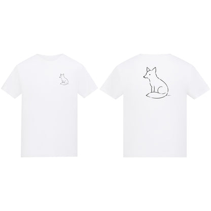 Poised Fox Kids' T-shirt - Wild Lines Arctic White colour variant image