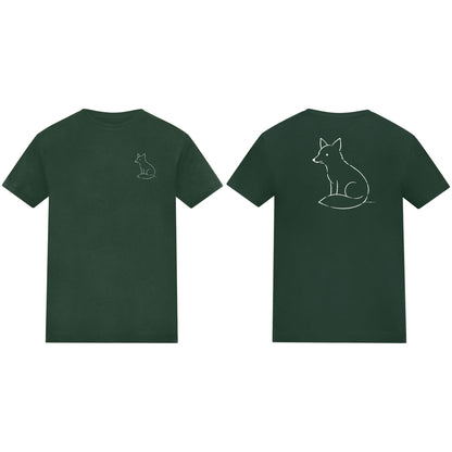 Poised Fox Kids' T-shirt - Wild Lines Bottle Green colour variant image