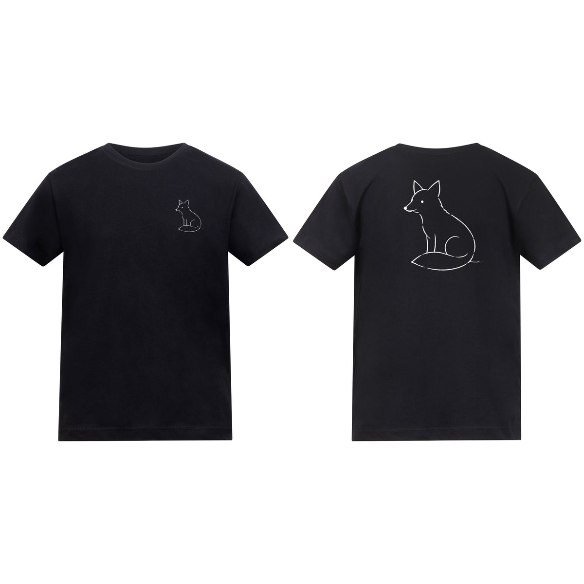 Poised Fox Kids' T-shirt - Wild Lines Deep Black colour variant image