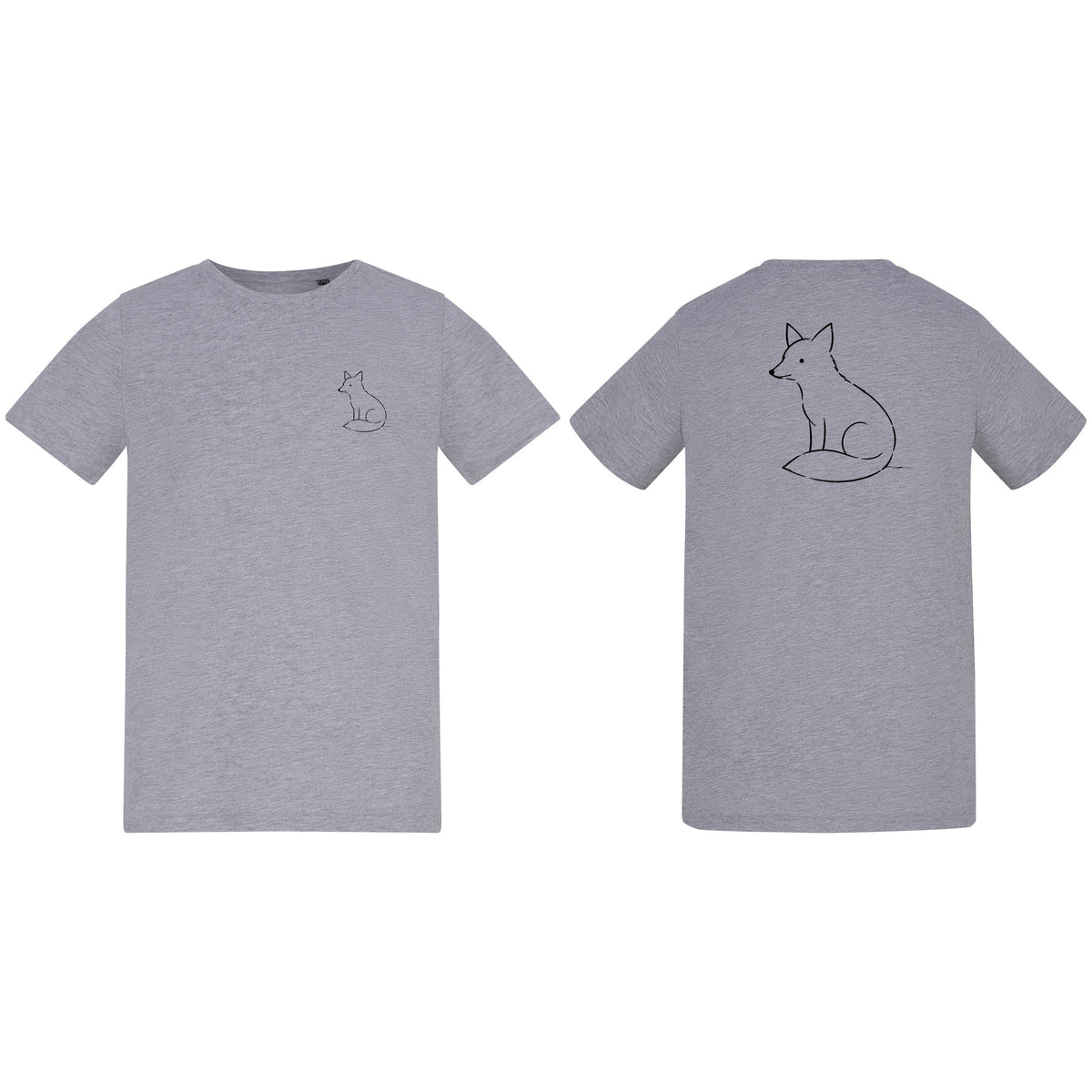 Poised Fox Kids' T-shirt - Wild Lines Heather Grey colour variant image
