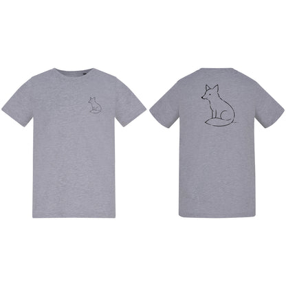 Poised Fox Kids' T-shirt - Wild Lines Heather Grey colour variant image