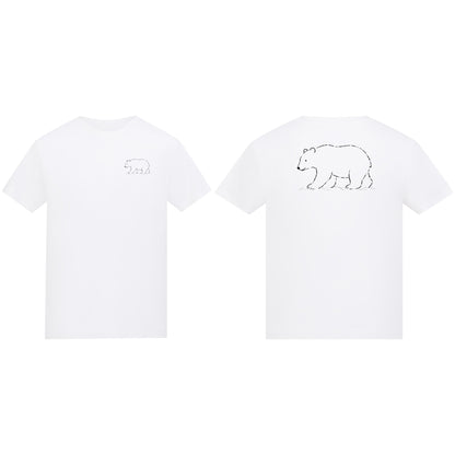 Roaming Polar Bear Kids' T-shirt - Wild Lines Arctic White colour variant image