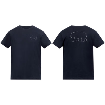Roaming Polar Bear Kids' T-shirt - Wild Lines French Navy colour variant image