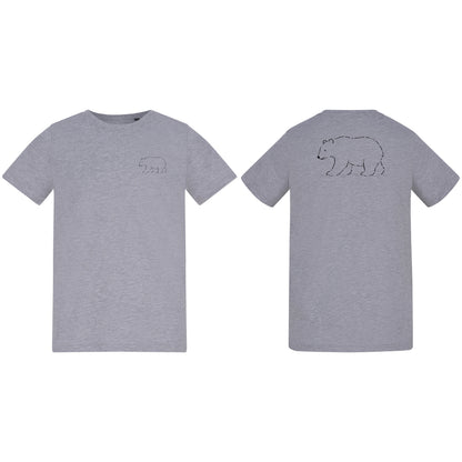 Roaming Polar Bear Kids' T-shirt - Wild Lines Heather Grey colour variant image